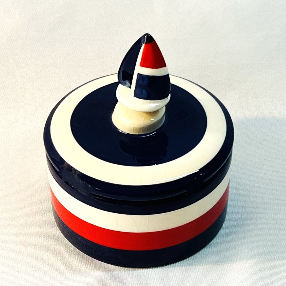 Nautical Covered Bowl Sailboat Spreader Anchors Away Boston International